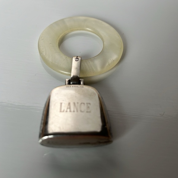 Antique Webster Sterling Silver Birth Record Baby Rattle Teething Ring - Picture 3 of 14